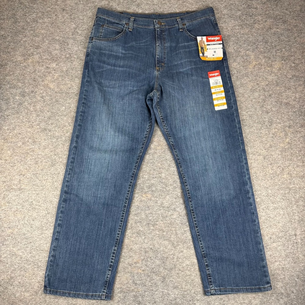 Wrangler Five Star Heritage Relaxed Fit Denim Jeans Blue Mens 36x29